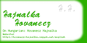 hajnalka hovanecz business card